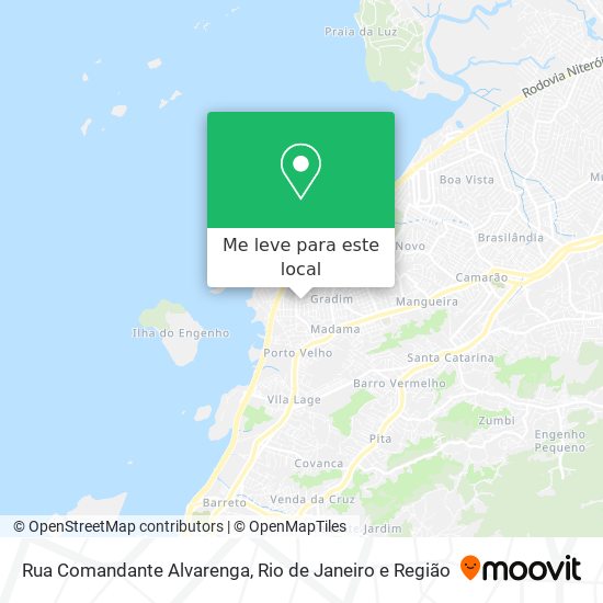 Rua Comandante Alvarenga mapa