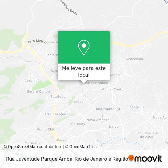 Rua Juventude Parque Amba mapa