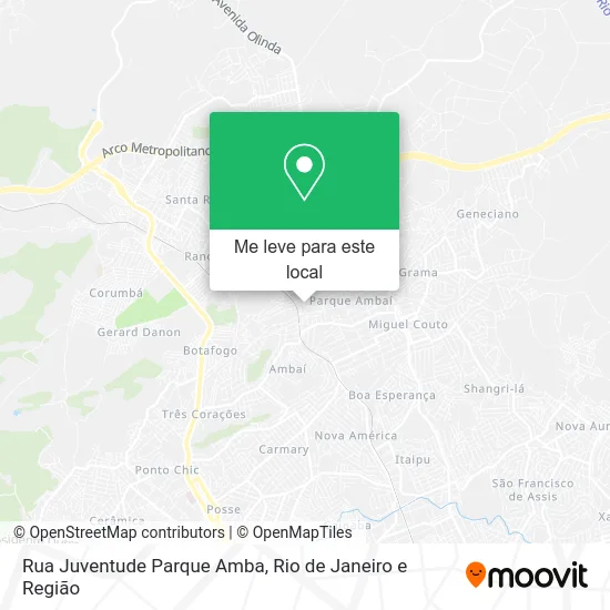 Rua Juventude Parque Amba mapa