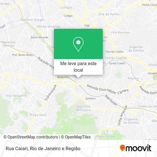 Rua Caiari mapa