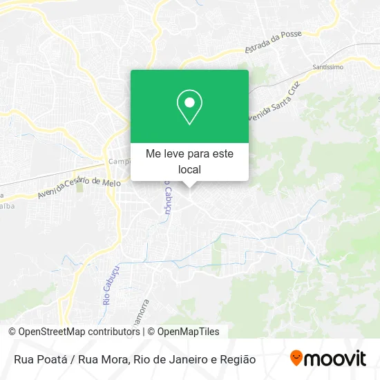 Rua Poatá / Rua Mora mapa