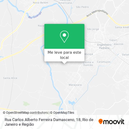 Rua Carlos Alberto Ferreira Damasceno, 18 mapa