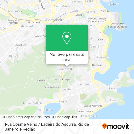 Rua Cosme Velho / Ladeira do Ascurra mapa