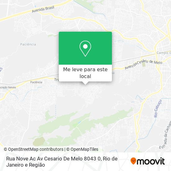 Rua Nove Ac Av Cesario De Melo 8043 0 mapa