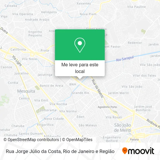Rua Jorge Júlio da Costa mapa