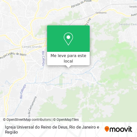 Igreja Universal do Reino de Deus mapa