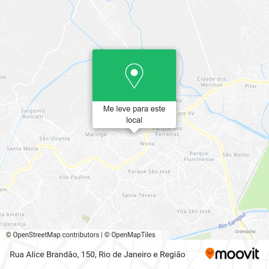 Rua Alice Brandão, 150 mapa