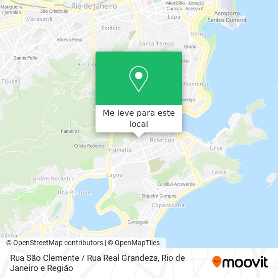 Rua São Clemente / Rua Real Grandeza mapa