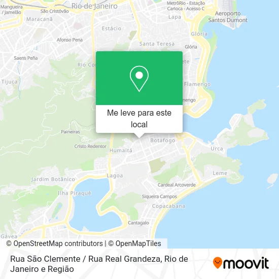 Rua São Clemente / Rua Real Grandeza mapa