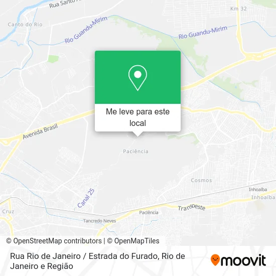 Rua Rio de Janeiro / Estrada do Furado mapa