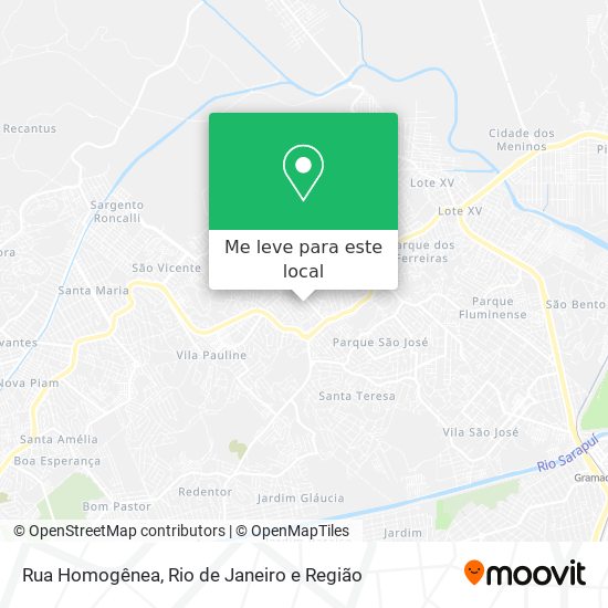 Rua Homogênea mapa