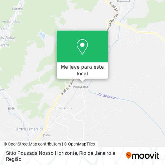 Sitio Pousada Nosso Horizonte mapa