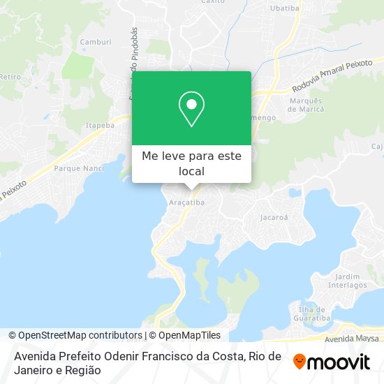 Avenida Prefeito Odenir Francisco da Costa mapa