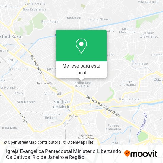 Igreja Evangelica Pentecostal Ministerio Libertando Os Cativos mapa