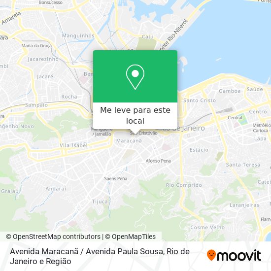 Avenida Maracanã / Avenida Paula Sousa mapa