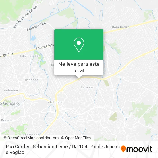 Rua Cardeal Sebastião Leme / RJ-104 mapa