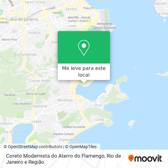 Coreto Modernista do Aterro do Flamengo mapa