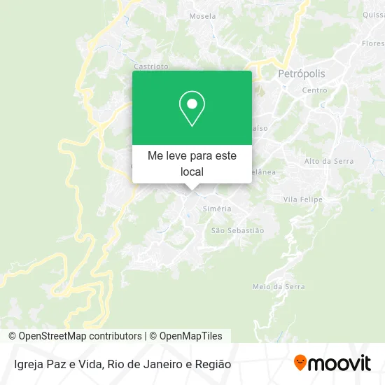 Igreja Paz e Vida mapa
