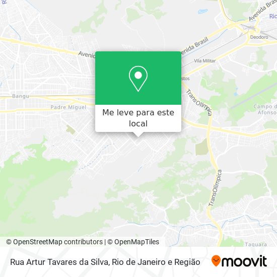 Rua Artur Tavares da Silva mapa