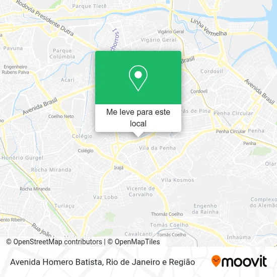 Avenida Homero Batista mapa