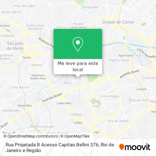 Rua Projetada B Acesso Capitao Bellini 376 mapa