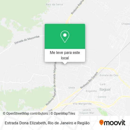 Estrada Dona Elizabeth mapa