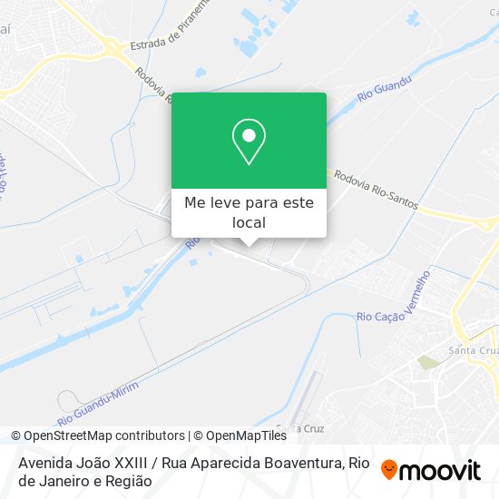 Avenida João XXIII / Rua Aparecida Boaventura mapa