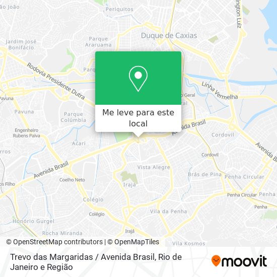 Trevo das Margaridas / Avenida Brasil mapa