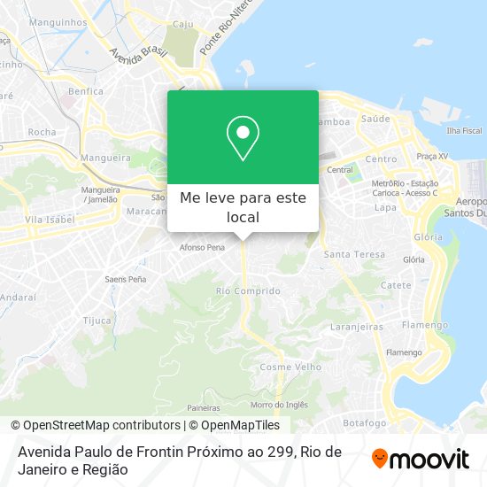 Avenida Paulo de Frontin Próximo ao 299 mapa