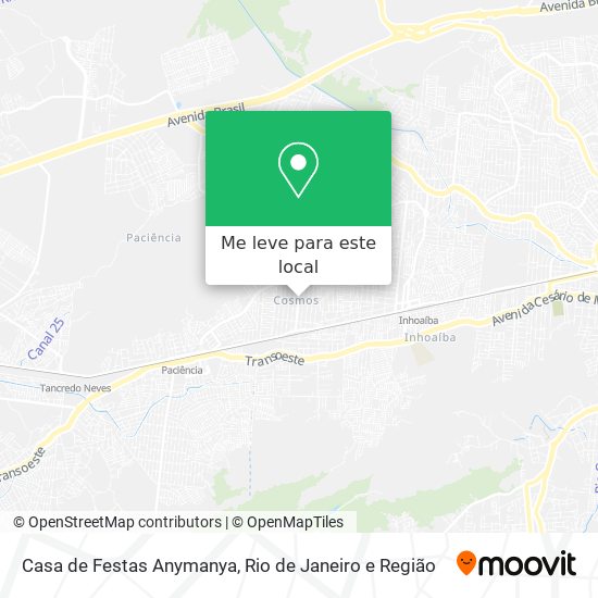 Casa de Festas Anymanya mapa