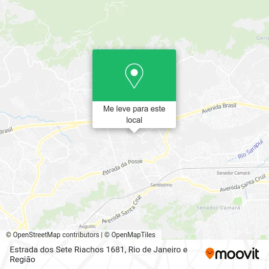 Estrada dos Sete Riachos 1681 mapa