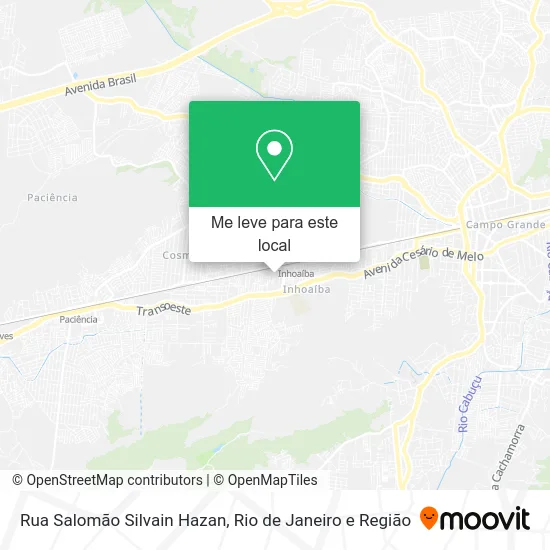 Rua Salomão Silvain Hazan mapa
