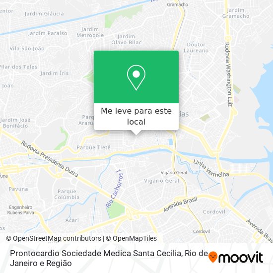 Prontocardio Sociedade Medica Santa Cecilia mapa