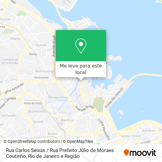 Rua Carlos Seixas / Rua Prefeito Júlio de Moraes Coutinho mapa