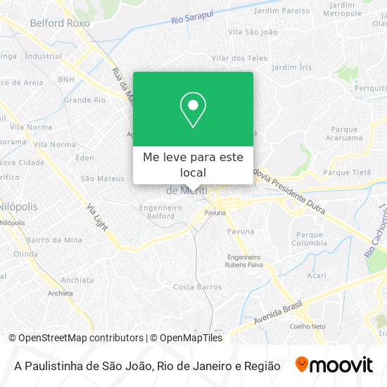 A Paulistinha de São João mapa