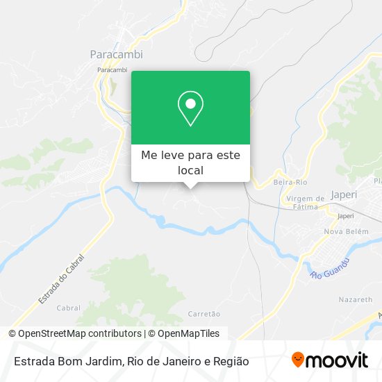 Estrada Bom Jardim mapa
