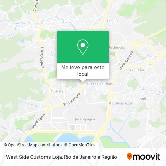 West Side Customs Loja mapa