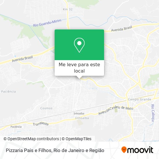 Pizzaria Pais e Filhos mapa