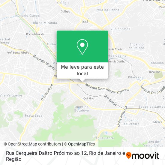 Rua Cerqueira Daltro Próximo ao 12 mapa