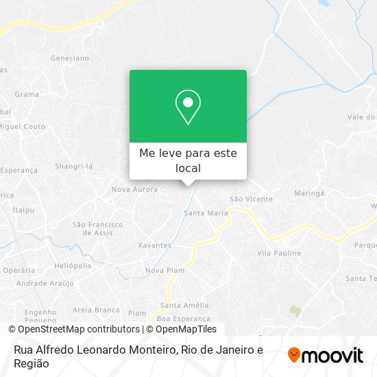 Rua Alfredo Leonardo Monteiro mapa