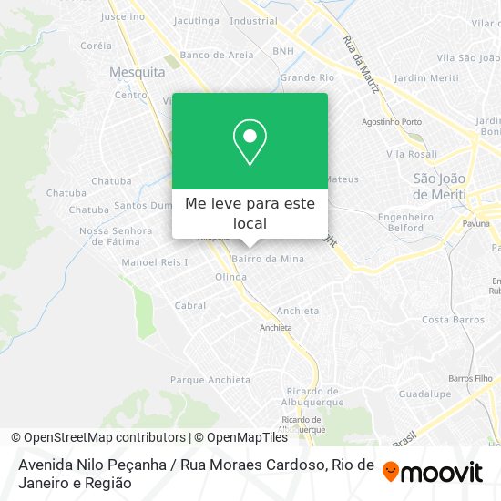 Avenida Nilo Peçanha / Rua Moraes Cardoso mapa