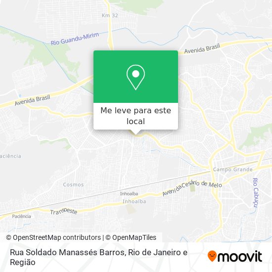 Rua Soldado Manassés Barros mapa