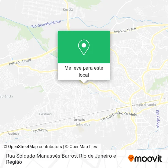 Rua Soldado Manassés Barros mapa