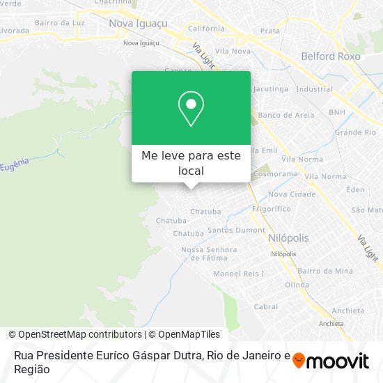 Rua Presidente Euríco Gáspar Dutra mapa