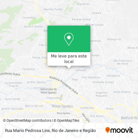Rua Mario Pedrosa Lins mapa