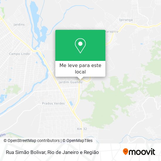 Rua Simão Bolivar mapa