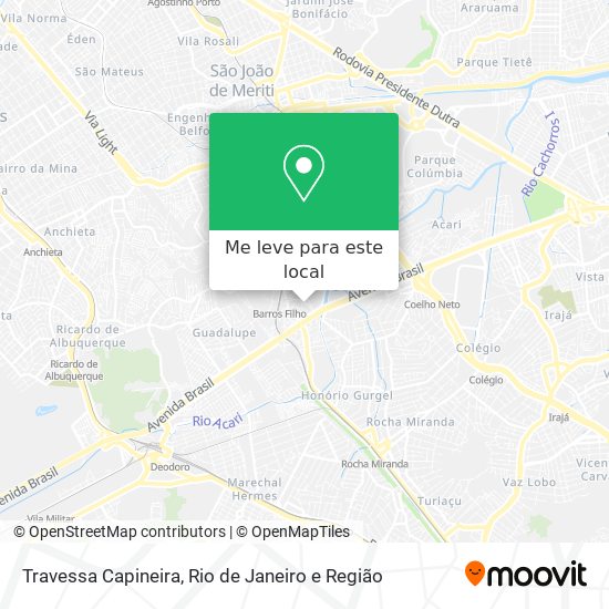 Travessa Capineira mapa