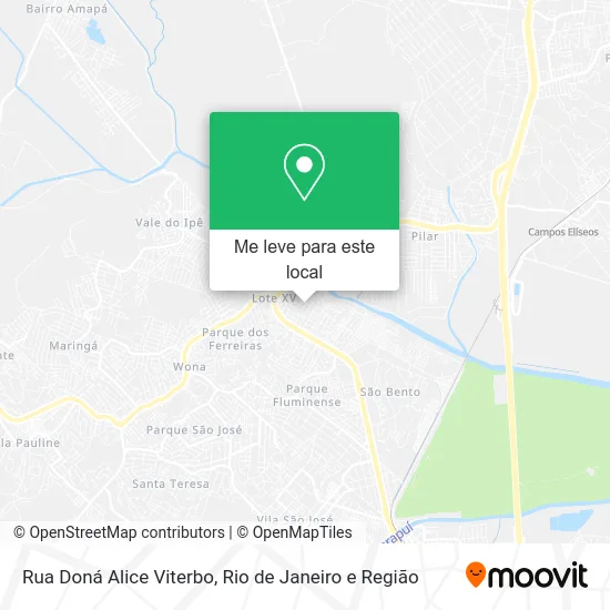 Rua Doná Alice Viterbo mapa
