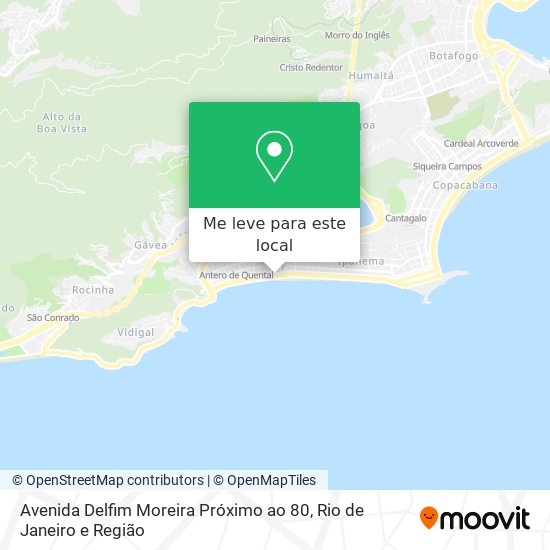 Avenida Delfim Moreira Próximo ao 80 mapa
