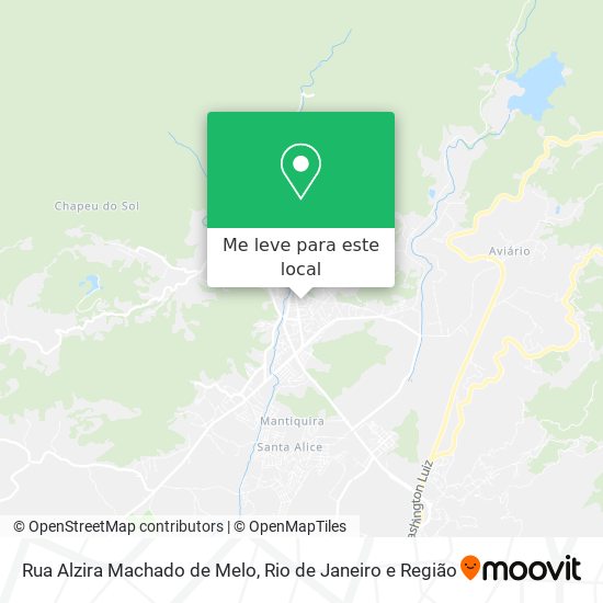 Rua Alzira Machado de Melo mapa